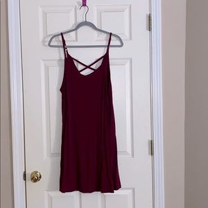 Berry-colored dress